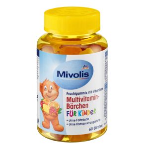 مکمل پاستیل مولتی ویتامین کودکان میولیس Mivolis Multivitamin-Bärchen für Kinder Fruchtgummis آلمان (۲)